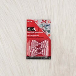 Blister - 200554 SATIN STRIPED BOW TIE 20 MM. PINK