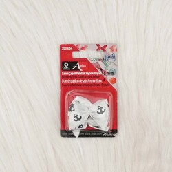 Blister - 200604 SATIN ANCHOR BOWTIE 15 MM. WHITE