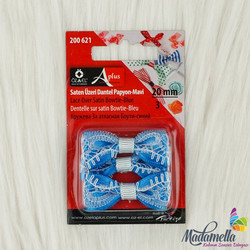 Blister - 200621 SATIN LACE BOWTIE 20 MM. BLUE