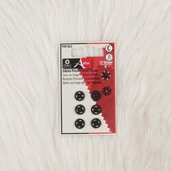 Blister - 990063 DİKME PLASTİK ÇITÇIT 10 MM.-SİYAH