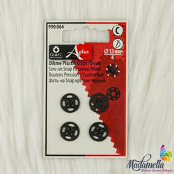 Blister - 990064 DİKME PLASTİK ÇITÇIT 13 MM. SİYAH Blister - 990064 DİKME PLASTİK ÇITÇIT 13 MM. SİYAH
