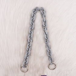 ACRYLIC BAG CHAIN ​​RECTANGULAR WITH SPRING RING 50 CM. - Thumbnail