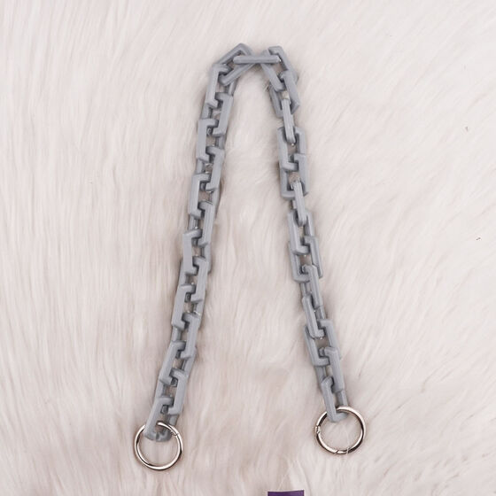 ACRYLIC BAG CHAIN ​​RECTANGULAR WITH SPRING RING 50 CM.