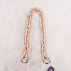 ACRYLIC BAG CHAIN ​​RECTANGULAR WITH SPRING RING 50 CM. - Thumbnail