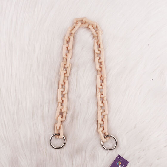 ACRYLIC BAG CHAIN ​​RECTANGULAR WITH SPRING RING 50 CM.