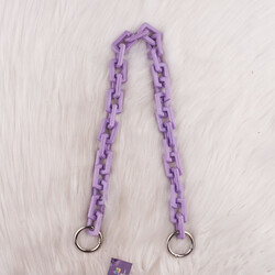 ACRYLIC BAG CHAIN ​​RECTANGULAR WITH SPRING RING 50 CM. - Thumbnail