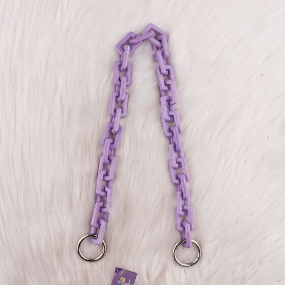 ACRYLIC BAG CHAIN ​​RECTANGULAR WITH SPRING RING 50 CM.