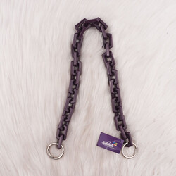 ACRYLIC BAG CHAIN ​​RECTANGULAR WITH SPRING RING 50 CM. - Thumbnail