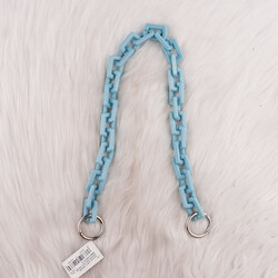 ACRYLIC BAG CHAIN ​​RECTANGULAR WITH SPRING RING 50 CM. - Thumbnail