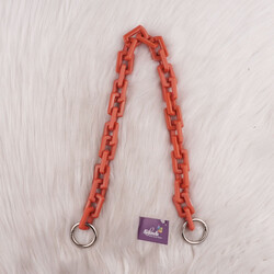 ACRYLIC BAG CHAIN ​​RECTANGULAR WITH SPRING RING 50 CM. - Thumbnail