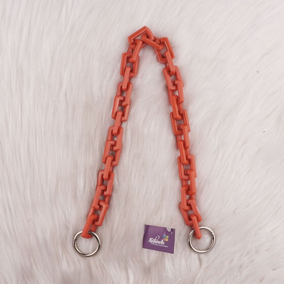 ACRYLIC BAG CHAIN ​​RECTANGULAR WITH SPRING RING 50 CM.