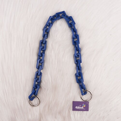 ACRYLIC BAG CHAIN ​​RECTANGULAR WITH SPRING RING 50 CM. - Thumbnail