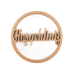 Noname - AHŞAP HOŞGELDİN FİGÜRLÜ MAKROME HALKASI 30 CM