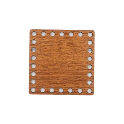 Noname - AHŞAP KARE ÇANTA TABANI 10x10 CM.