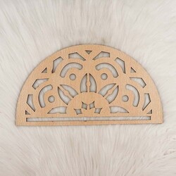 Noname - AHŞAP OYMALI MAKROME SAPI 30 X 16.50 CM.