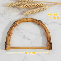 Noname - AKRİLİK BAMBU GÖRÜNÜMLÜ D MODEL ÇANTA SAPI 16 CM