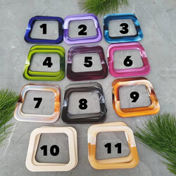 Noname - AKRİLİK ÇANTA SAPI KARE MODEL 14 CM