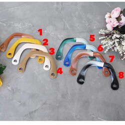 Noname - AKRİLİK D MODEL ÇANTA SAPI AHŞAP GÖRÜNÜMLÜ 18 CM 2374