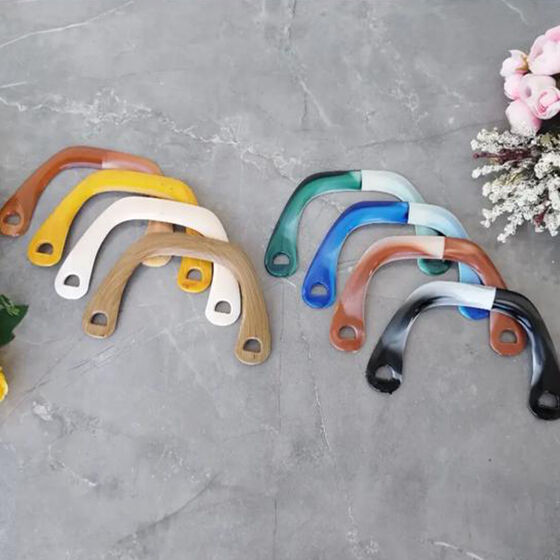 AKRİLİK D MODEL ÇANTA SAPI AHŞAP GÖRÜNÜMLÜ 18 CM 2374