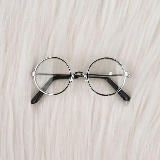 AMIGURUMI METAL GLASSES 70*27 MM. (SILVER)