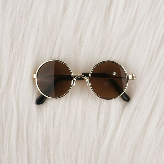 AMİGURUMİ METAL GÖZLÜK 70*27 MM. (ALTIN)