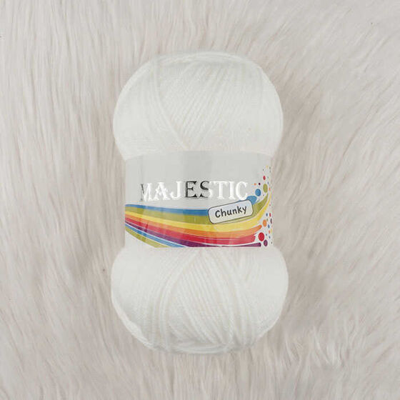 MAJESTİC CHUNKY 160 GR. ÖRGÜ İPİ KIRIK BEYAZ