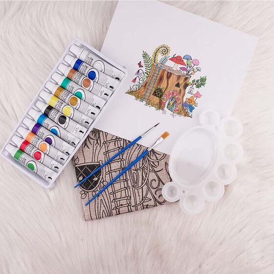 BOKESI DIY PILLOW PAINTING KIT 45 X 45 CM.