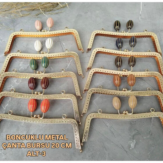 BONCUKLU METAL ÇANTA BURSU ALT-22 0424