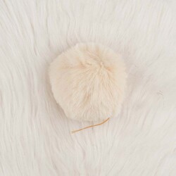 RABBIT WOOL POMP LARGE - Thumbnail