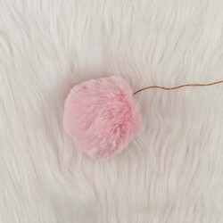 RABBIT WOOL POMP LARGE - Thumbnail