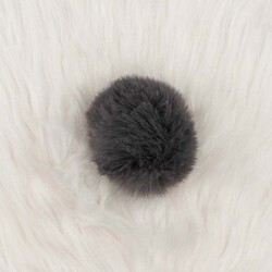 RABBIT WOOL POMPOM MIDDLE - Thumbnail