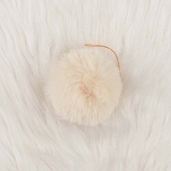 RABBIT WOOL POMPOM MIDDLE - Thumbnail