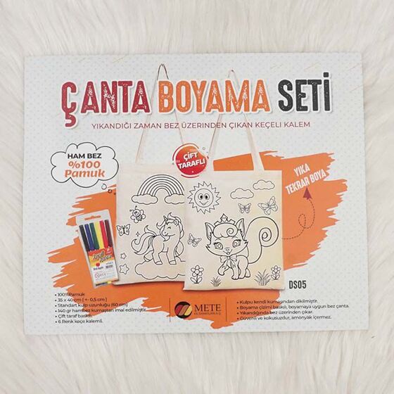 ÇANTA BOYAMA SETİ 38 X 33 CM.