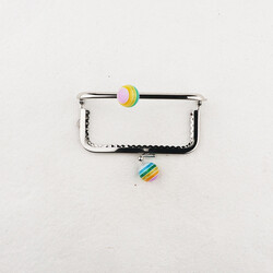 Noname - ÇANTA CÜZDAN BURSU BONCUKLU DİKDÖRTGEN LOLİPOP 10.5 CM.