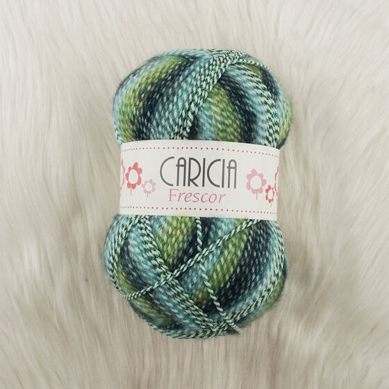 CARICIA FRESCOR YEŞİL SİMLİ EBRULİ ÖRGÜ İPİ 320 GR