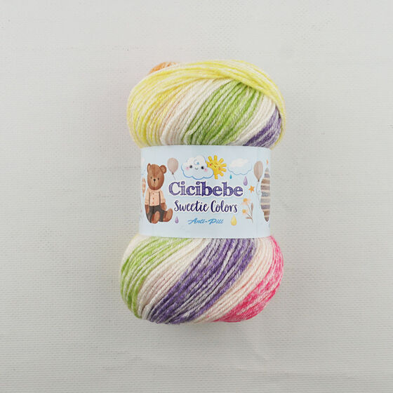 CİCİBEBE SWEETİE COLORS EL ÖRGÜ İPİ 100 GR. 265 MT.