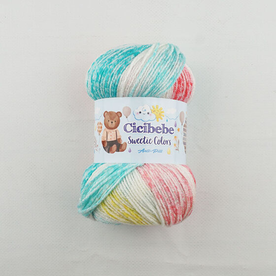 CİCİBEBE SWEETİE COLORS EL ÖRGÜ İPİ 100 GR. 265 MT.