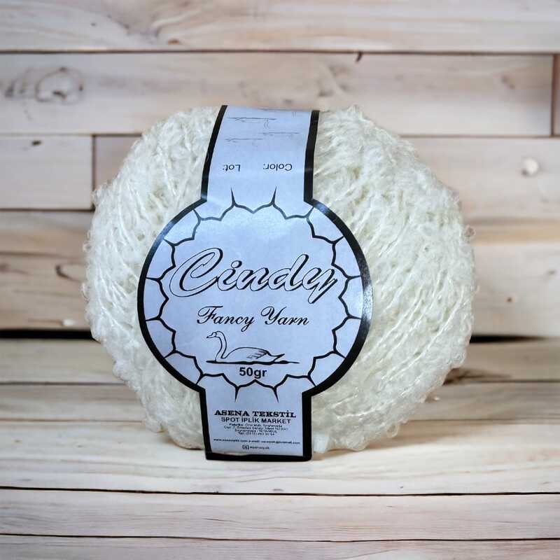 Cindy Bürümcük Örgü İpi Krem 50 Gr