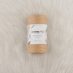 COTTON ME NATUREL RAFFİA KAĞIT İPLİK EL ÖRGÜ İPİ 100 GR.175 MT. - Thumbnail