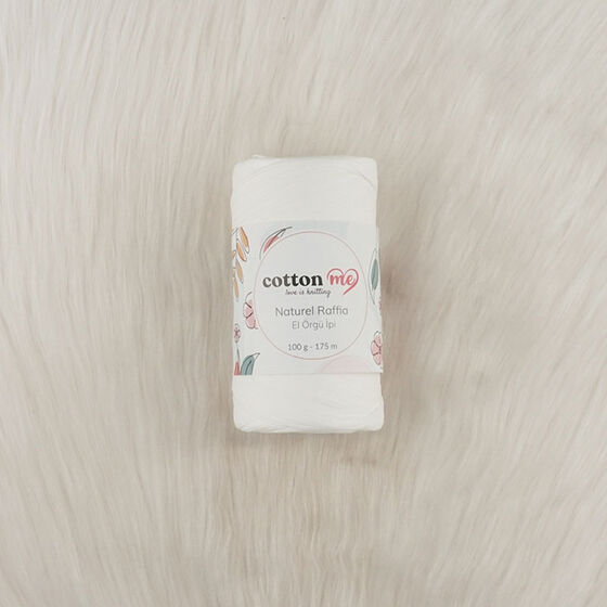 COTTON ME NATUREL RAFFİA KAĞIT İPLİK EL ÖRGÜ İPİ 100 GR.175 MT.
