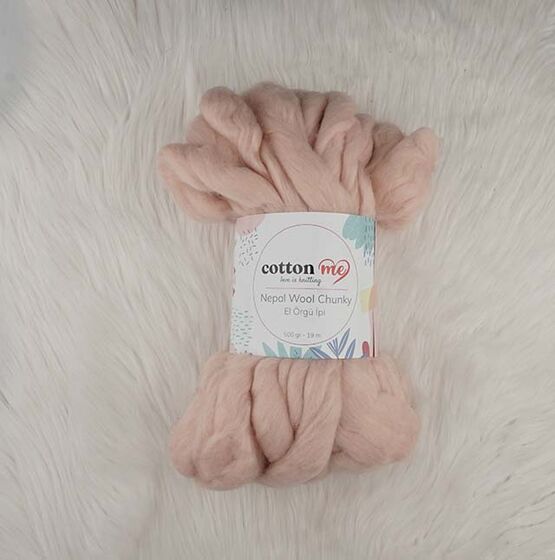 COTTON ME NEPAL WOOL CHUNKY EL ÖRGÜ İPİ 500 GR.19 MT.