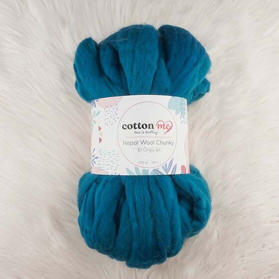 COTTON ME NEPAL WOOL CHUNKY EL ÖRGÜ İPİ 500 GR.19 MT.