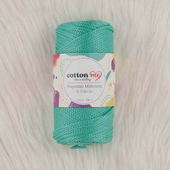 COTTON ME POLYESTER MACROME HAND KNITTING YARN 100 GR 140 M.