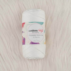 COTTON ME POLYESTER MACROME HAND KNITTING YARN 100 GR 140 M. - Thumbnail