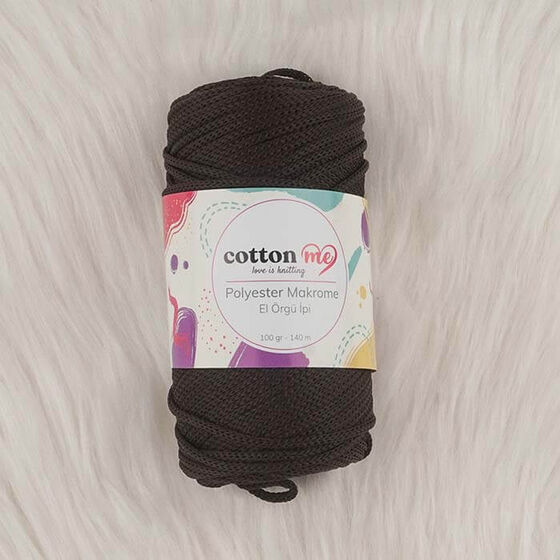 COTTON ME POLYESTER MACROME HAND KNITTING YARN 100 GR 140 M.