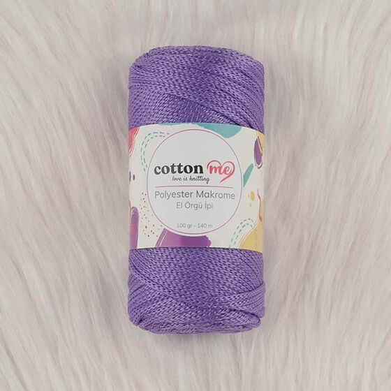 COTTON ME POLYESTER MACROME HAND KNITTING YARN 100 GR 140 M.