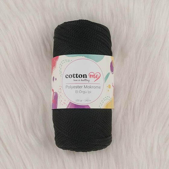 COTTON ME POLYESTER MACROME HAND KNITTING YARN 100 GR 140 M.