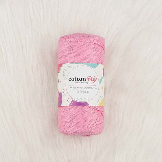 COTTON ME POLYESTER MACROME HAND KNITTING YARN 100 GR 140 M.