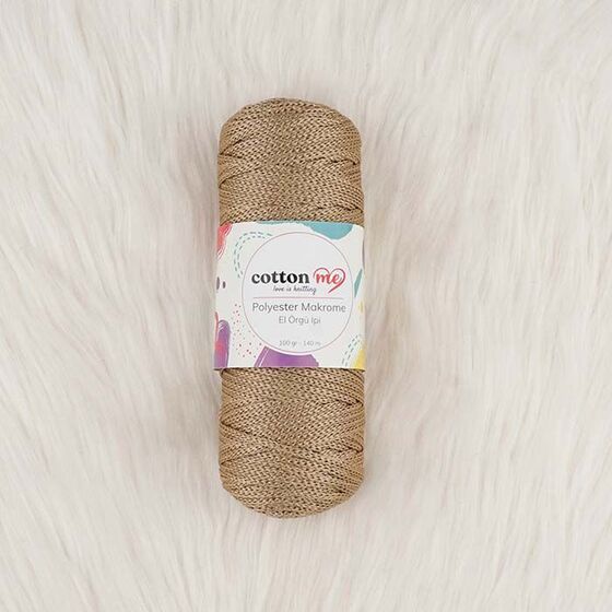 COTTON ME POLYESTER MACROME HAND KNITTING YARN 100 GR 140 M.