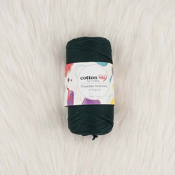 COTTON ME POLYESTER MACROME HAND KNITTING YARN 100 GR 140 M.